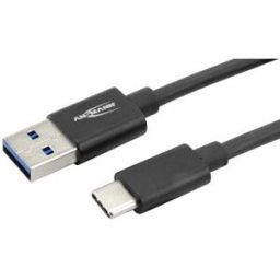 ANSMANN Câble de données & de charge, USB-A - USB-C, noir