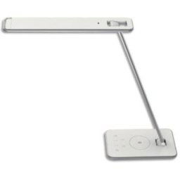 Lampe Led Unilux Jazz - interrupteur tactile - port USB - chargeur - tête 35xH47 cm, socle 12x20 cm - blanche