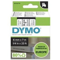 Rubans D1 Dymo 43610 - Ruban noir/transparent - 6 mm x 7 m