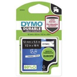 Ruban Dymo D1 durable - noir/blanc - 12 mm x 5.5 m