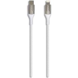 Câble lightning/USB-C GR2080 Green-e - double tresse - charge très rapide - 2 m - blanc - 3A - 18W