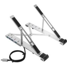 Support pour ordinateur portable avec concentrateur USB 4 ports Targus - Argent