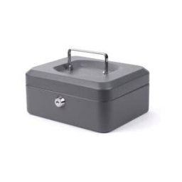 Mondoffice Caissette à monnaie - L. 150 x H. 75 x P. 115 mm - gris