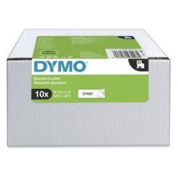 Dymo Ruban D1 pour titreuse - écriture noir / fond blanc - 19 mm x 7 m - modèle S0720830 - boîte de 10 rubans