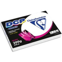 Clairefontaine Papier couché DCP Coated - brillant - 2 faces - 200 g - A4 - ramette 250 feuilles