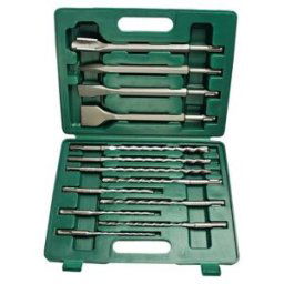 Brüder mannesmann green line BRÜDER MANNESMANN Kit de forets & burins SDS PLUS, 13 pièces