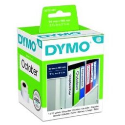 1 rouleau de 110 étiquettes pour Dymo Labelwriter - 190 x 59 mm : pour classeur dos large