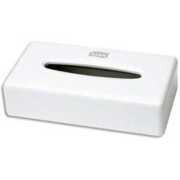 Boîte distributrice Tork - en plastique - pour mouchoirs - L25,5 x H6 x P14 cm - blanc
