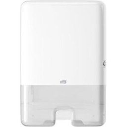 Distributeur essuie mains Tork H2 en ABS blanc - semi transparent - jusqu'à 400 feuilles