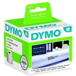 Etiquettes adresses Dymo LW - petit volume - grand format 89x36mm - boîte de 260