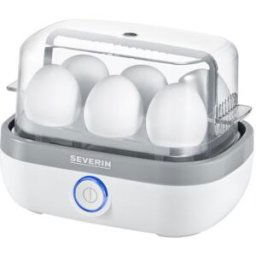Severin Cuiseur à oeufs EK 3164, pour 6 oeufs, blanc/gris