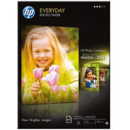 Papier photo brillant HP A4 blanc 200g Everyday pour jet d'encre - boîte de 100 feuilles