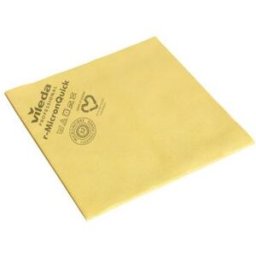Lavette microfibre non tissée Vileda - usage long - Jaune - Sachet de 5