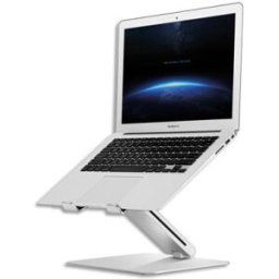 Support ordi portable Alba alu 11 à 15,6'' jusqu'à 12cm hauteur-Inclinaison réglable 75° bras/80° plateau