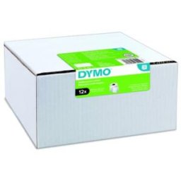 Dymo Étiquettes multi-usages S0722540 pour titreuse labelWriter 57 x 32 mm - noir sur fond blanc - paquet 12 rouleaux