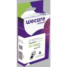 Ruban D1 6mm Wecare - compatible Dymo 43613 S0720780 - écriture noire sur fond blanc