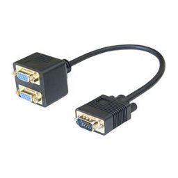 Cable 1 vga /m vers 2 vga /f - 30CM