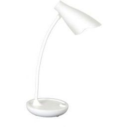 Lampe de bureau nomade Unilux Lico Led intégrée - Bras flexible 360° - Variateur d'intensité - Port USB - Blanc