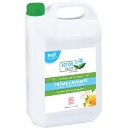 Savon crème lavante mains, corps et cheveux Action Verte - à la glycérine et fleur de sureau bio - Bidon 5L