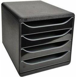 Module Exacompta Big Box 4 tiroirs - noir
