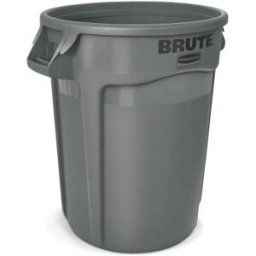Collecteur rond Brute Rubbermaid 120L - Gris