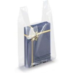 Raja Sac plastique blanc 70% recyclé à bretelles 26 x 45 x 12 cm