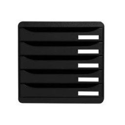 Exacompta Module de classement Big Box Plus - 5 tiroirs - noir