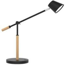 Lampe de bureau LED Unilux Vicky 9W - 50 000h - Noir et Hêtre