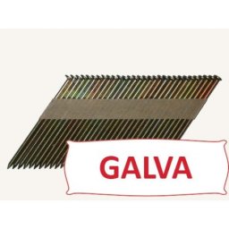 Pointes 34° crantées GALVA 3.1x90 boite de 2200 SANS gaz