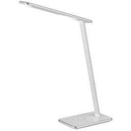 Aluminor Lampe de bureau LED Orbit - puissance 10W - durée 35 000h - station de charge à induction - blanc / argent