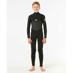 Rip Curl Combinaison enfant Dawn Patrol 4/3 Zip poitrine Black 10 male
