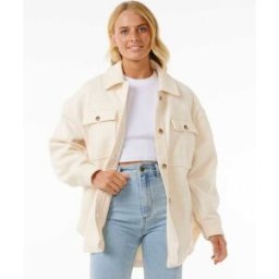 Rip Curl Veste High Tide Fleece Shacket Off White L female