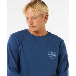 Rip Curl Sweat col rond Stapler Washed Navy S male