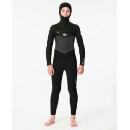 Rip Curl Combinaison enfant Dawn Patrol 5/4 Zip poitrine Black 12 male