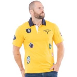 Polo patch Ruckfield Coupe du Monde moutarde