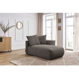 Méridienne avec accoudoir pour canapé modulable VOLTAIRE taupe angle droit BOBOCHIC 1 places Angle droit