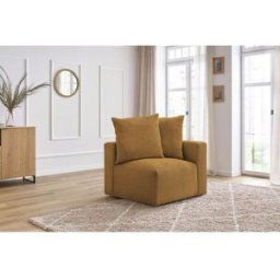 Angle pour canapé modulable VOLTAIRE jaune angle droit BOBOCHIC 1 places Angle droit