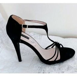 Sandales Laura Clément Chic SANDALES NOIRES A TALON fête soirée Noir