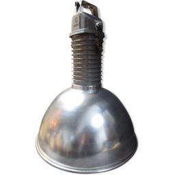 Lampe suspension industrielle Philips 1960 argent 50x0x60
