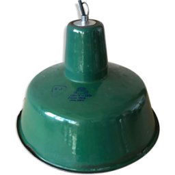 Lampe de plafond d usine industrielle de Wikasy A23, années 1960 vert