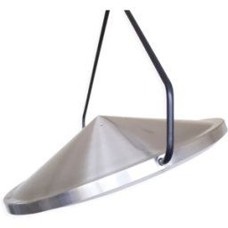 Lampe suspendue kompas / compass conçue par dutch raak, mid century pendant light argent 48x48x100