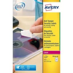 Avery Étiquettes ultra-résistantes anti-vol - pour imprimantes laser - 63,5 x 29,6 mm - 540 étiquettes - blanc