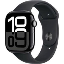 Apple Watch Series 10 GPS 46 mm boîtier en aluminium bracelet de sport noir M/L