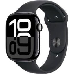 Apple Watch Series 10 GPS 46 mm boîtier en aluminium bracelet de sport noir S/M