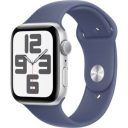 Apple Watch SE (2024) GPS 44 mm boîtier en aluminium bracelet de sport denim M/L
