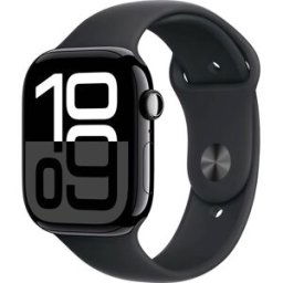 Apple Watch Series 10 GPS + Cellular 46 mm boîtier en aluminium bracelet de sport noir M/L