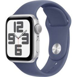 Apple Watch SE (2024) GPS 40 mm boîtier en aluminium bracelet de sport denim M/L