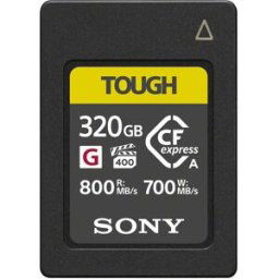 Caractéristiques de la carte mémoire Sony CFexpress Type-A TOUGH 320 Go (CEAG320T.SYM)