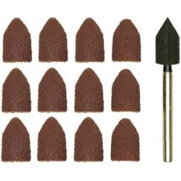 Set de 10 brosses abrasive granulation K80/K150 13 x 9mm Proxxon Micromot