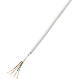 TRU COMPONENTS 1572762 Câble dalarme LiYY 2 x 0.22 mm² blanc 50 m